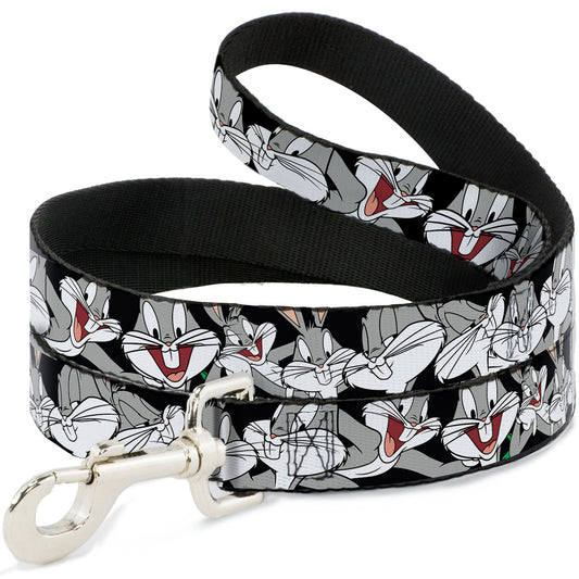 Dog Leash - Bugs Bunny CLOSE-UP Poses Black