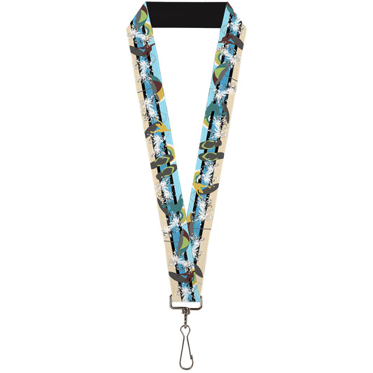 Lanyard - 1.0" - Beach Scene 1