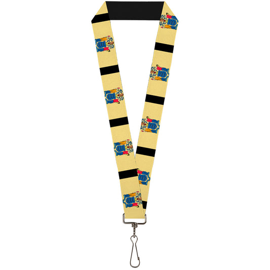 Lanyard - 1.0" - New Jersey Flags Black