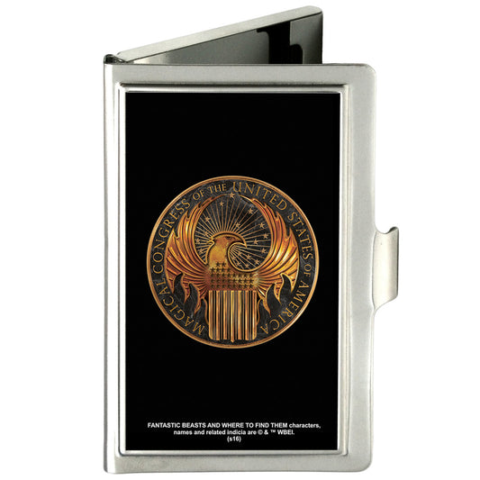 Business Card Holder - SMALL - MACUSA Seal FCG Black Golds