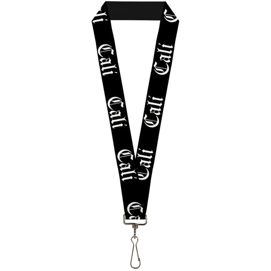 Lanyard - 1.0" - CALI Old English Black White