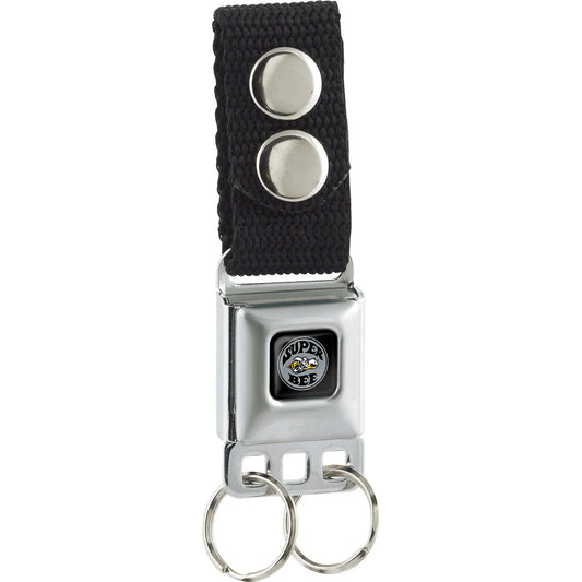 Keychain - SUPER BEE Logo Full Color Black Gray Yellow White - Black