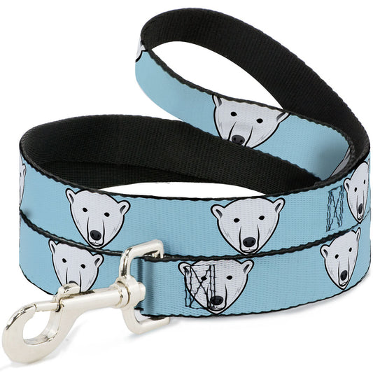 Dog Leash - Polar Bear Repeat Baby Blue