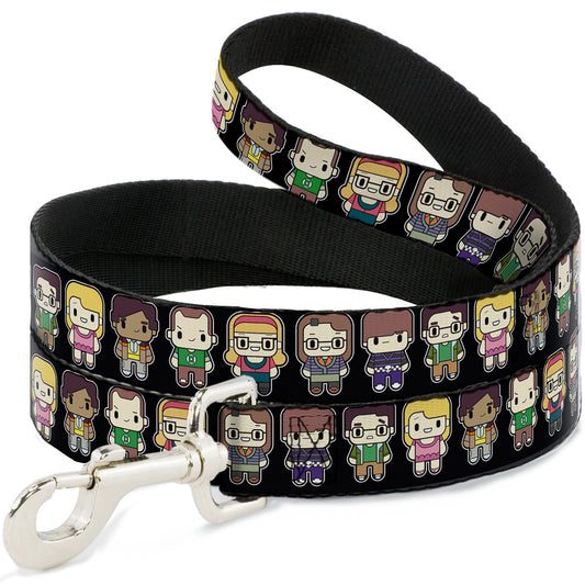 Dog Leash - Big Bang Theory Chibi Characters Black