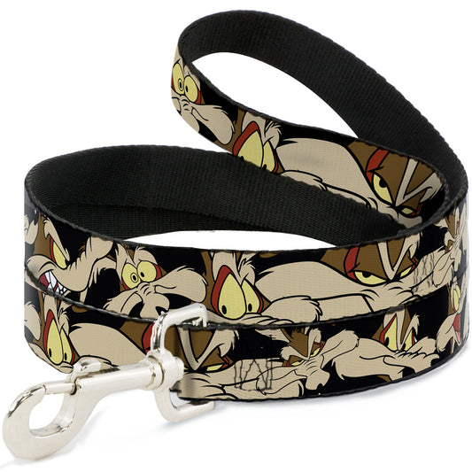 Dog Leash - Wile E. Coyote Expressions Black