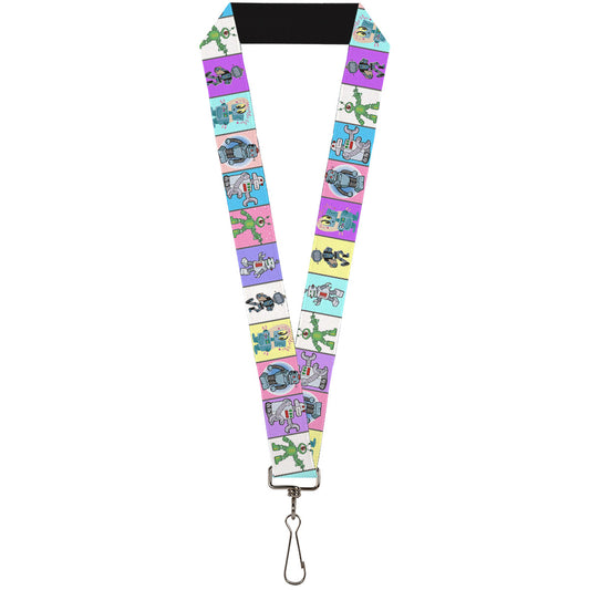 Lanyard - 1.0" - Robots Pastel Blocks