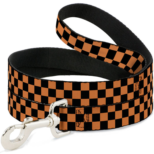 Dog Leash - Checker Orange/Blue