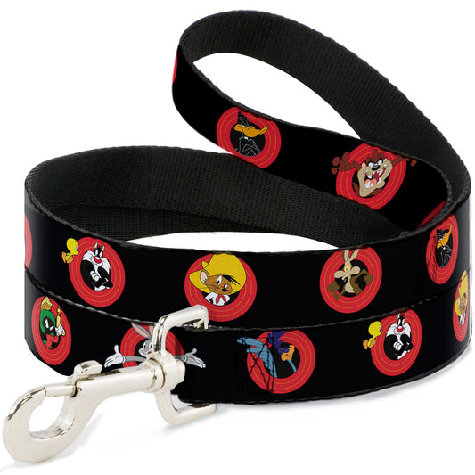 Dog Leash - Looney Tunes Characters Bullseye Pose Black