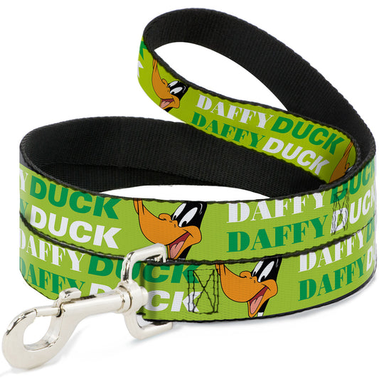 Dog Leash - DAFFY DUCK w/Face CLOSE-UP Greens