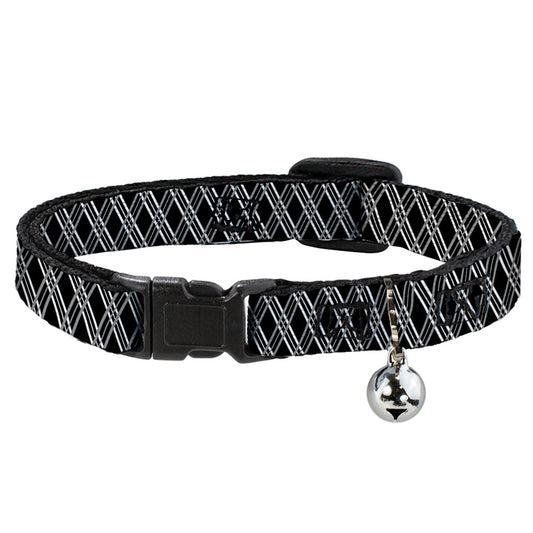 Cat Collar Breakaway - Zig Zag Black Gray White