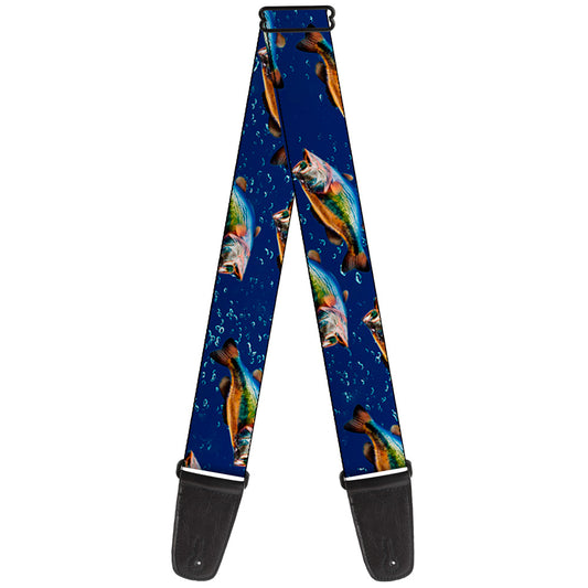 Guitar Strap - Bass Fish Water Bubbles