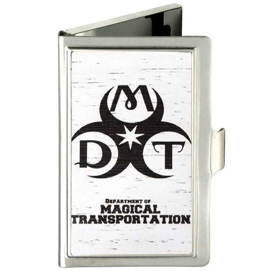 Business Card Holder - SMALL - DMT-DEPARTMENT OF MAGICAL TRANSPORTATION Symbol GW White