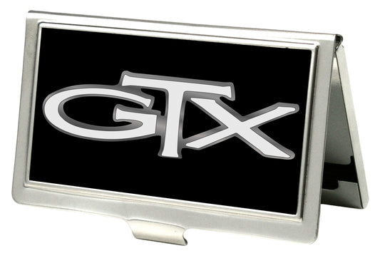 Business Card Holder - SMALL - Plymouth GTX Emblem FCG Black Silver Fade White