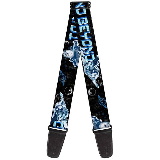 Guitar Strap - Buzz Poses Stars TO INFINITY AND BEYOND Black Blues