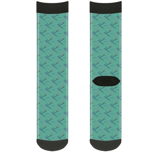 Sock Pair - Polyester - PDX Airport Carpet Old - CREW