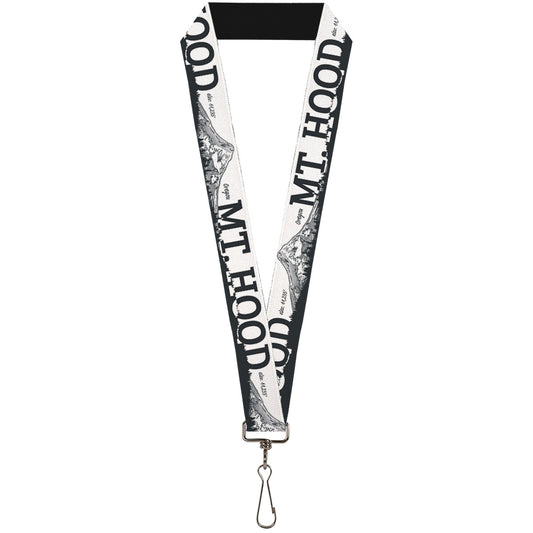 Lanyard - 1.0" - Orgeon MT. HOOD Scenery White Grays