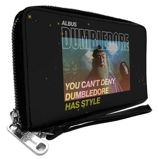 Women's PU Zip Around Wallet Rectangle - Harry Potter YOU CANT DENY DUMBLEDORE HAS STYLE with Snape Pose