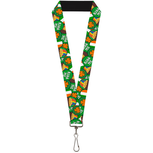 Lanyard - 1.0" - St. Pat's 4-Buttons Stacked