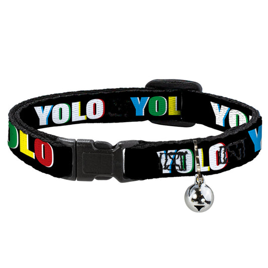 Cat Collar Breakaway - YOLO Black Multi Color