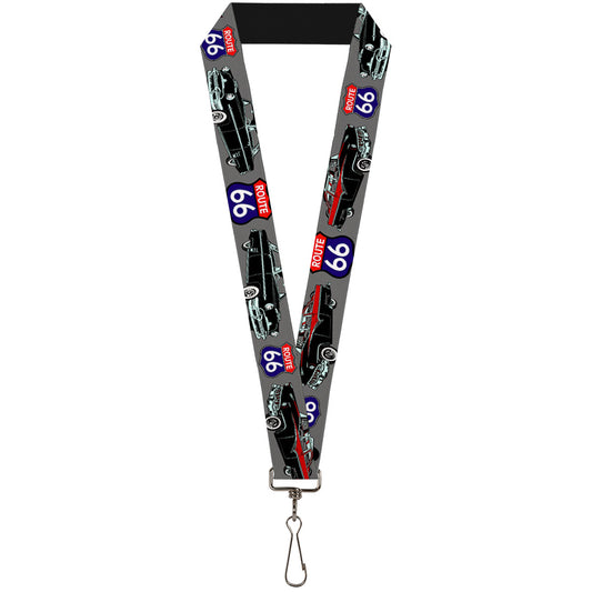 Lanyard - 1.0" - Route 66 Classics Gray