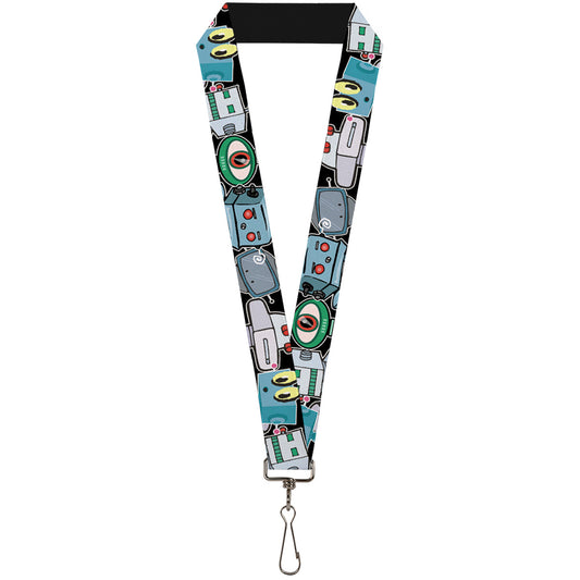 Lanyard - 1.0" - Robots C U Black