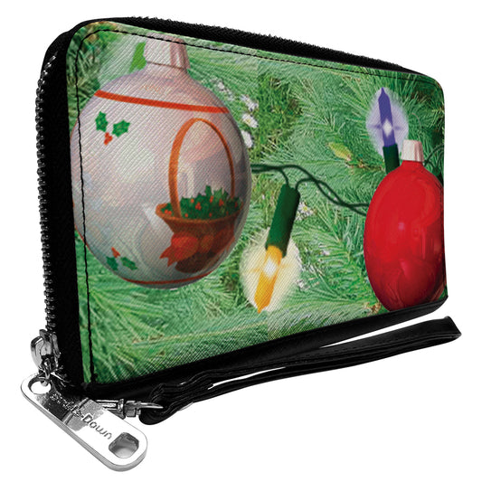 Women's PU Zip Around Wallet Rectangle - Decorated Tree