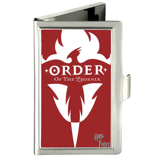 Business Card Holder - SMALL - Harry Potter ORDER OF THE PHOENIX Logo FCG Red White