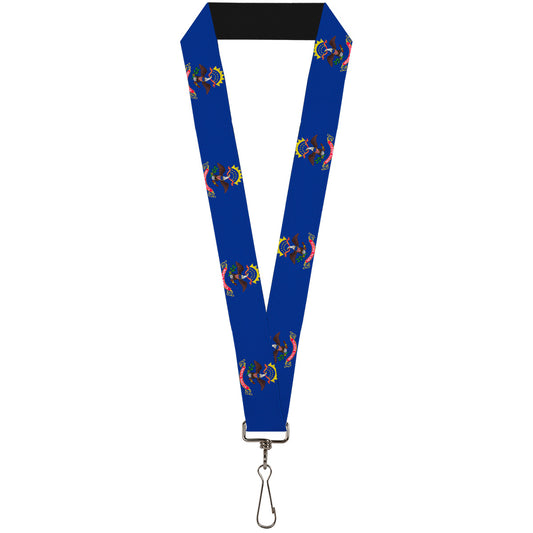 Lanyard - 1.0" - North Dakota Flags