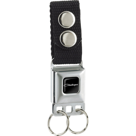 Keychain - CHALLENGER Script Black Silver