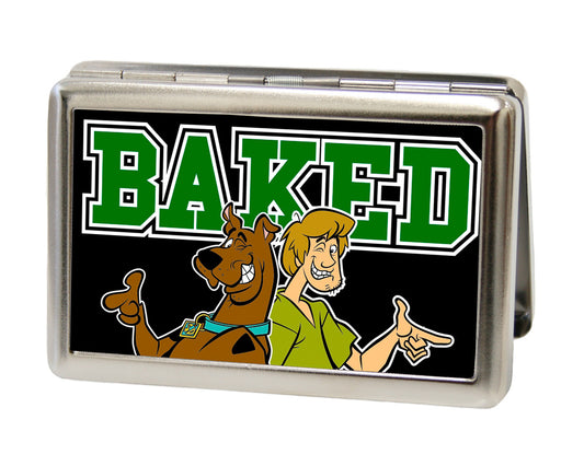 Business Card Holder - LARGE - Scooby & Shaggy BAKED FCG Black Green