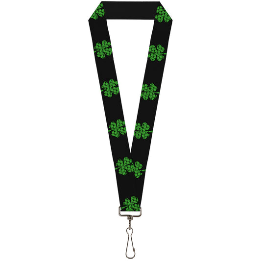 Lanyard - 1.0" - St. Pat's Black Clovers