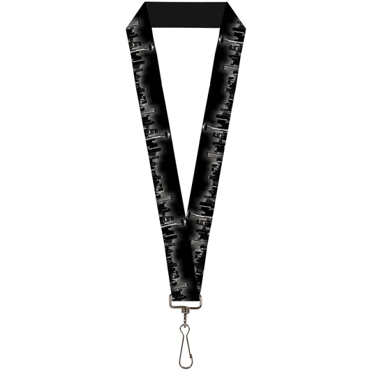 Lanyard - 1.0" - Seattle Vivid Skyline Black White