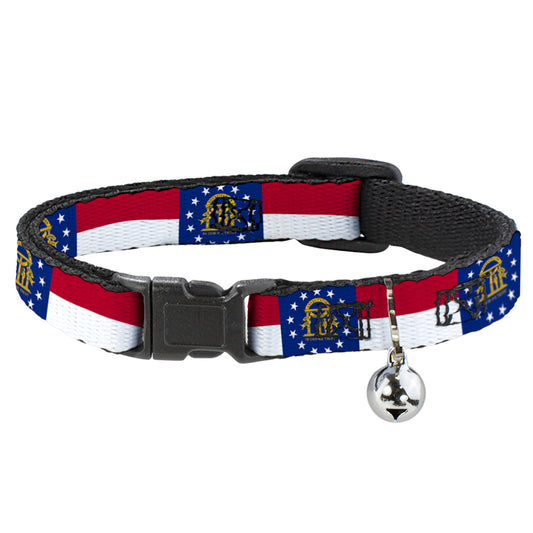 Cat Collar Breakaway - Georgia Flag
