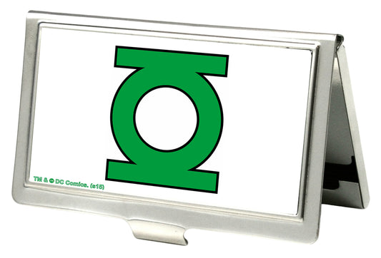 Business Card Holder - SMALL - Green Lantern Logo CLOSE-UP FCG White Green