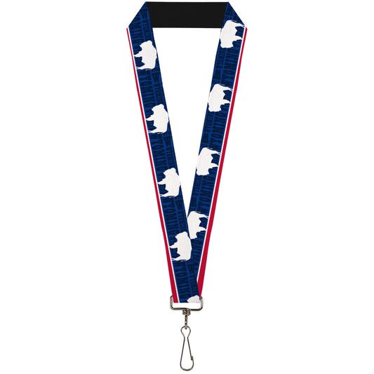 Lanyard - 1.0" - Wyoming Flags WYOMING Typography