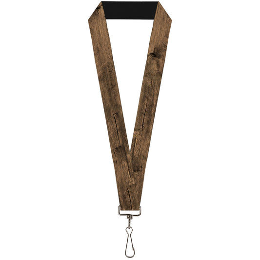 Lanyard - 1.0" - Wood Grain3 Horizontal Brown