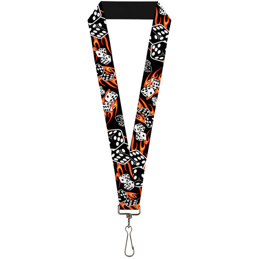 Lanyard - 1.0" - Flaming Dice