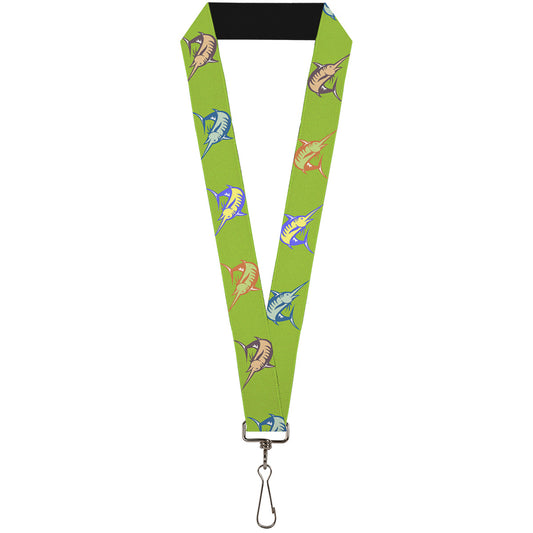 Lanyard - 1.0" - Marlin Green Multi Color