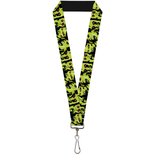 Lanyard - 1.0" - Zombie Expressions Black Green Red