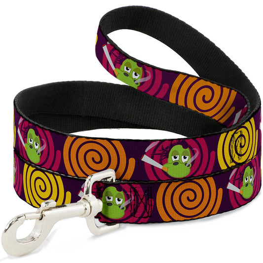 Dog Leash - Green Dragons Smoking Purple