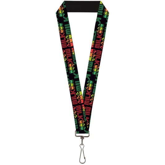 Lanyard - 1.0" - MILK Cartoons Black Multi Color