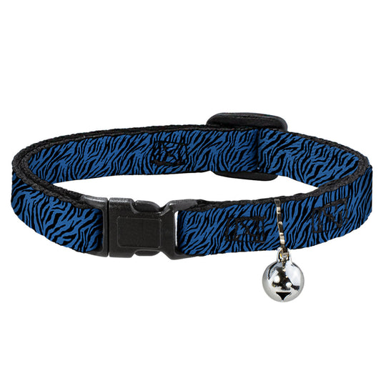 Cat Collar Breakaway - Zebra 2 Turquoise