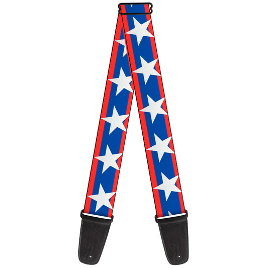 Guitar Strap - Stars Stripes Red Blue White