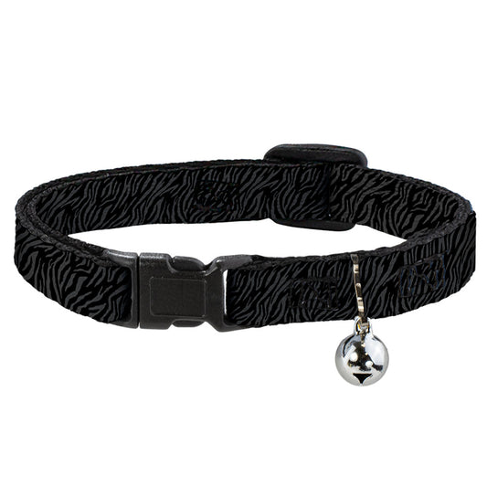 Cat Collar Breakaway - Zebra 2 Black Gray