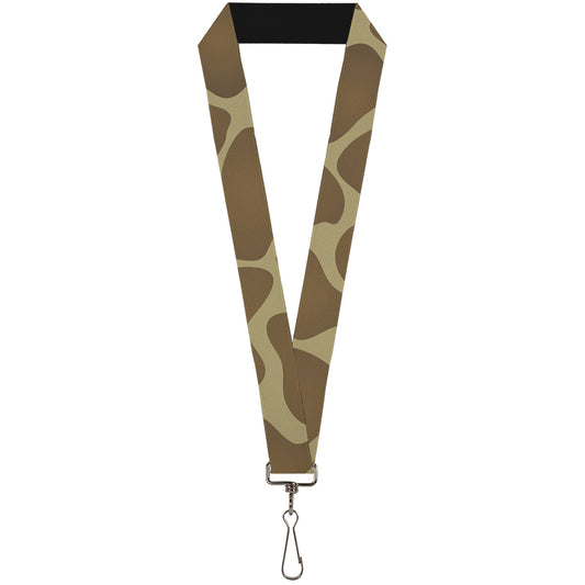 Lanyard - 1.0" - Giraffe Spots Tan Brown