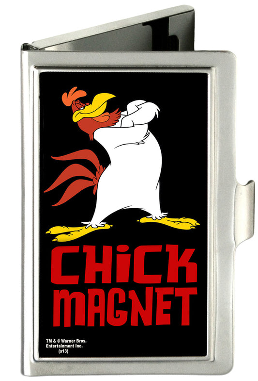 Business Card Holder - SMALL - Foghorn Leghorn CHICK MAGNET Black Red FCG