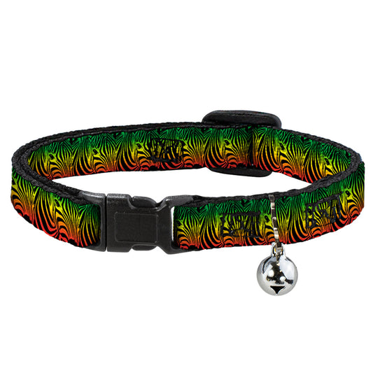 Cat Collar Breakaway - Zebra Head Rasta