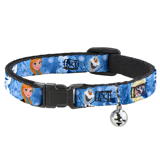 Cat Collar Breakaway - Frozen Character Poses Blues