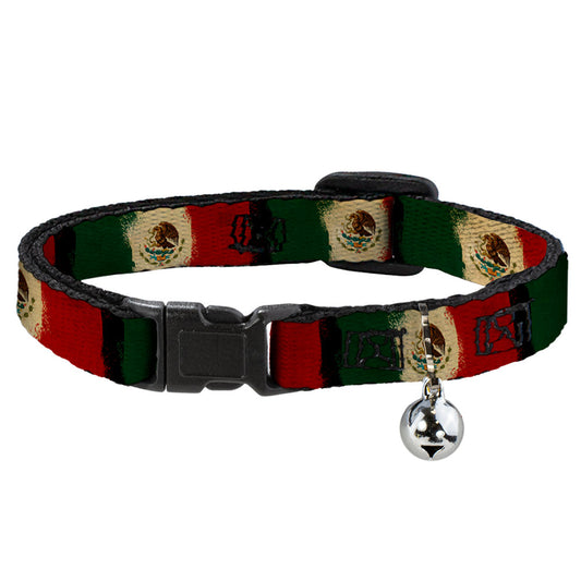 Cat Collar Breakaway - Mexico Flag Distressed Painting