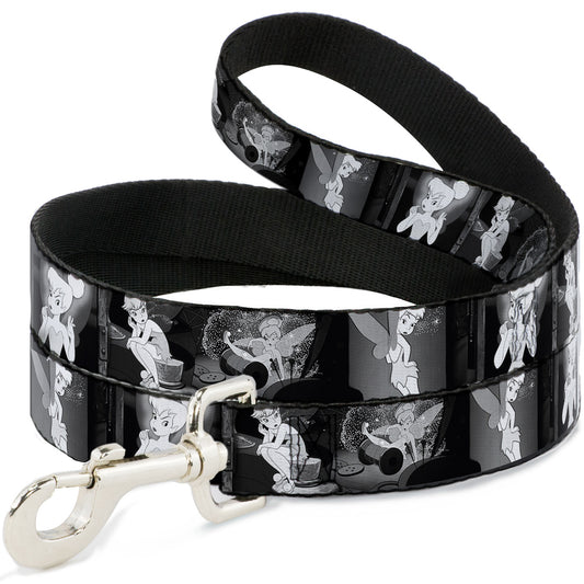 Dog Leash - Tinker Bell Scenes Black/White